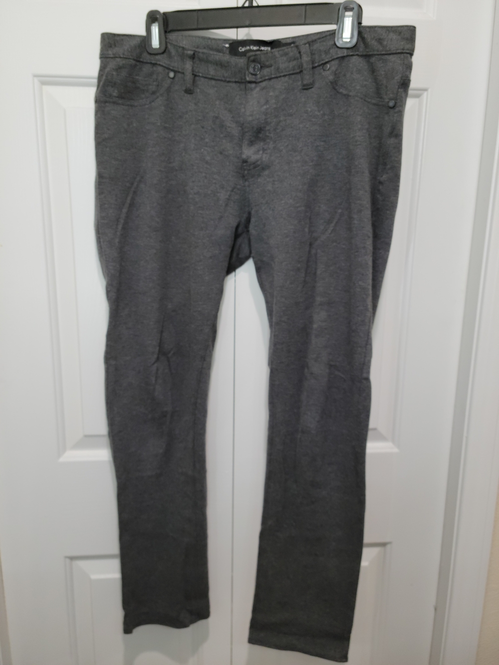Calvin Klein Jeans Women's Dark Gray Straight-leg Dress Pants